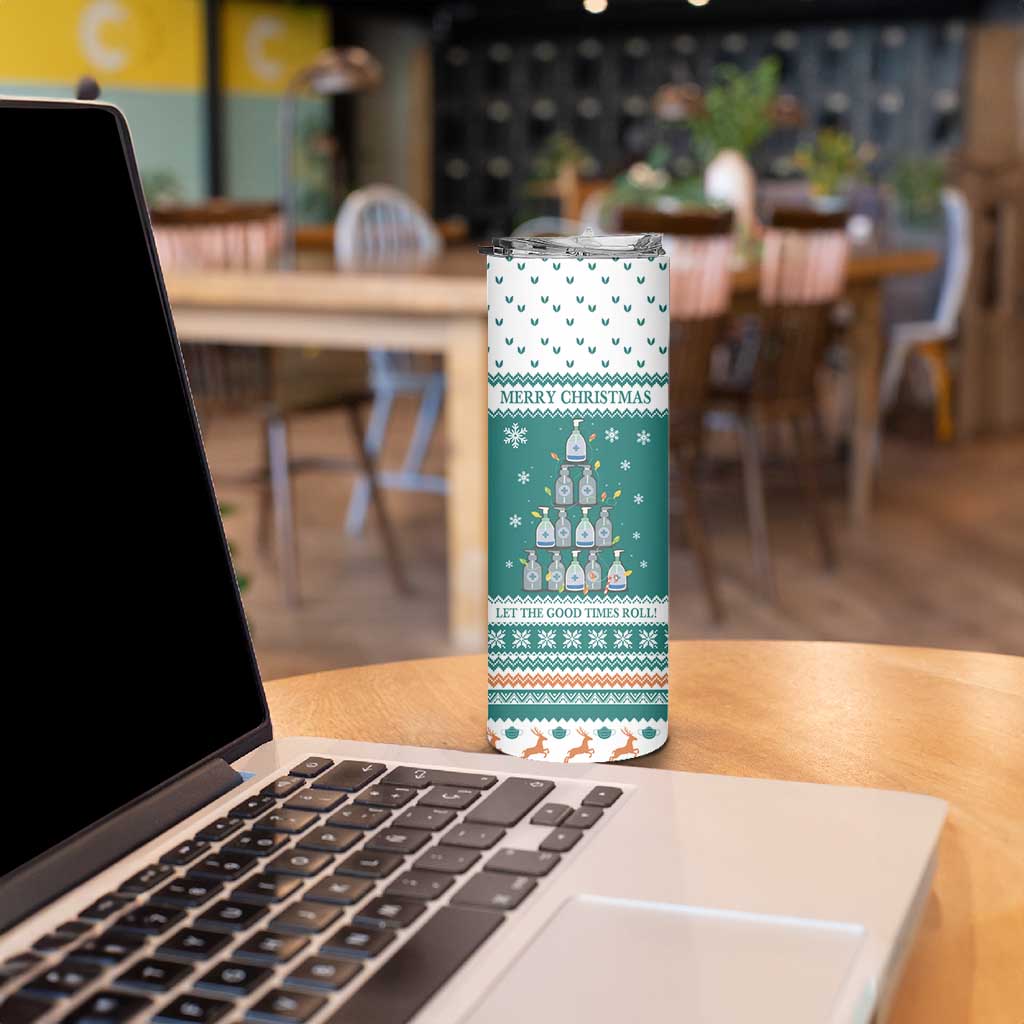 Sanitizer Merry Christmas Skinny Tumbler Xmas Holiday Patterns - Wonder Print Shop