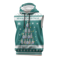 Sanitizer Merry Christmas Sleeveless Hoodie Xmas Holiday Patterns - Wonder Print Shop