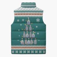 Sanitizer Merry Christmas Sleeveless Puffer Jacket Xmas Holiday Patterns - Wonder Print Shop