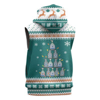 Sanitizer Merry Christmas Sleeveless Zip Hoodie Xmas Holiday Patterns - Wonder Print Shop