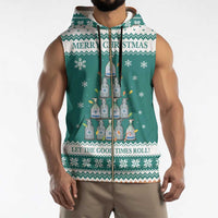 Sanitizer Merry Christmas Sleeveless Zip Hoodie Xmas Holiday Patterns - Wonder Print Shop