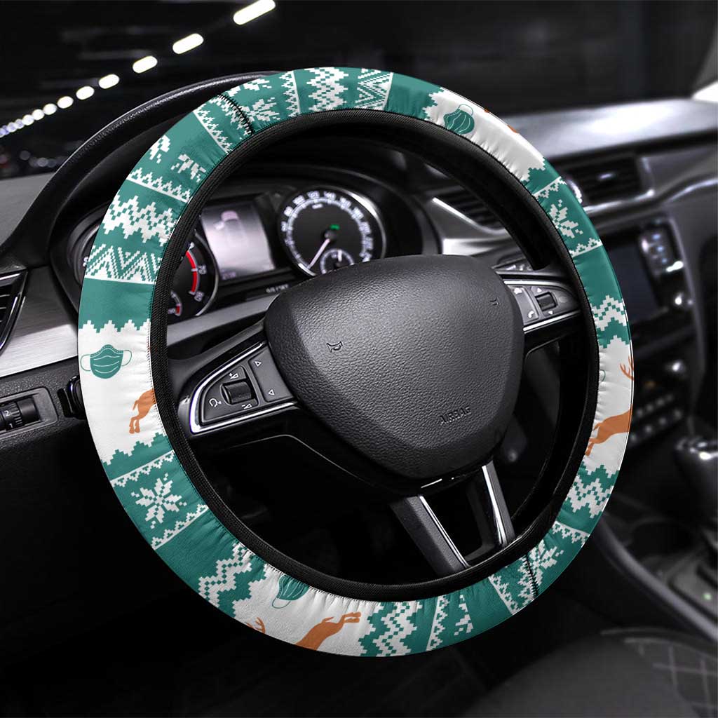 Sanitizer Merry Christmas Steering Wheel Cover Xmas Holiday Patterns - Wonder Print Shop