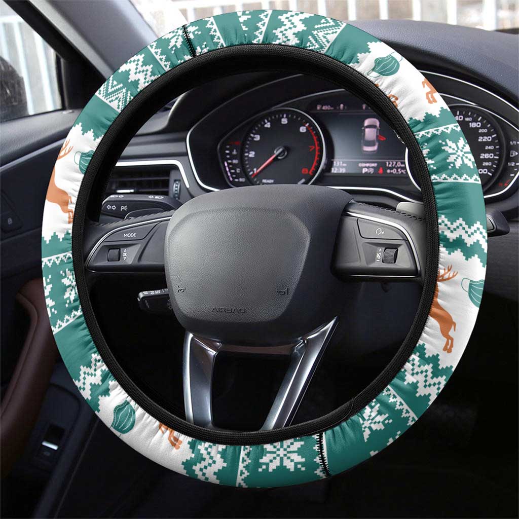 Sanitizer Merry Christmas Steering Wheel Cover Xmas Holiday Patterns - Wonder Print Shop