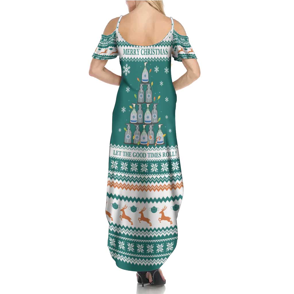 Sanitizer Merry Christmas Summer Maxi Dress Xmas Holiday Patterns - Wonder Print Shop