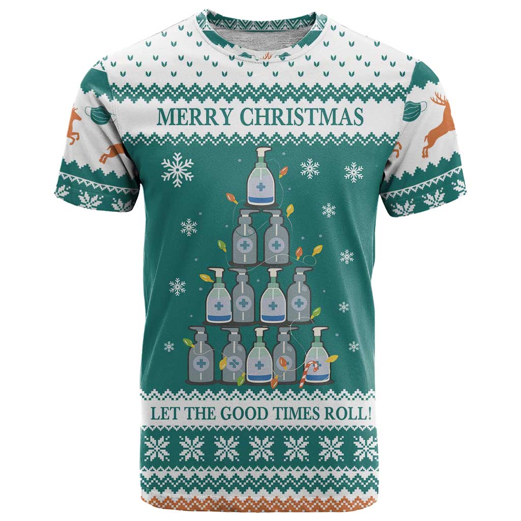 Sanitizer Merry Christmas T Shirt Xmas Holiday Patterns - Wonder Print Shop