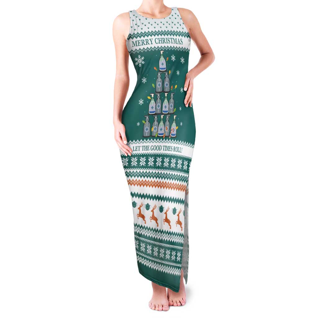 Sanitizer Merry Christmas Tank Maxi Dress Xmas Holiday Patterns - Wonder Print Shop