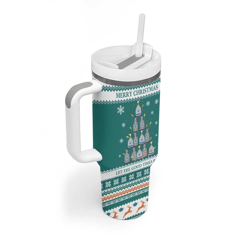 Sanitizer Merry Christmas Tumbler With Handle Xmas Holiday Patterns - Wonder Print Shop