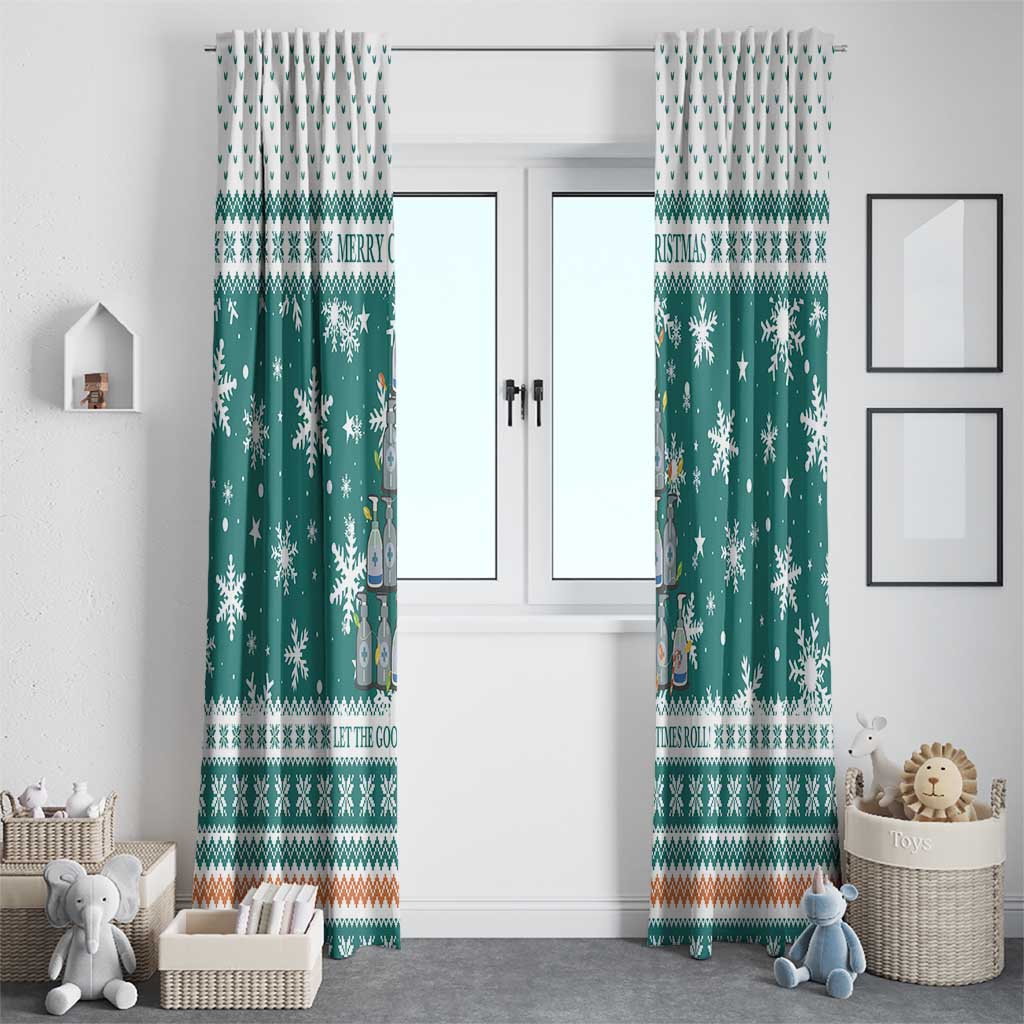 Sanitizer Merry Christmas Window Curtain Xmas Holiday Patterns - Wonder Print Shop