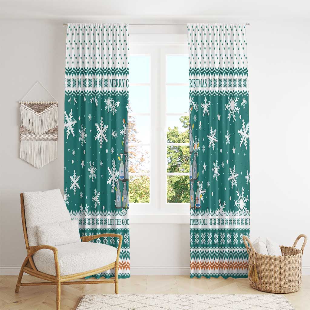 Sanitizer Merry Christmas Window Curtain Xmas Holiday Patterns - Wonder Print Shop