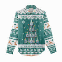 Sanitizer Merry Christmas Women Casual Shirt Xmas Holiday Patterns - Wonder Print Shop