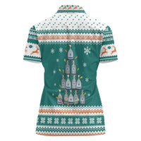 Sanitizer Merry Christmas Women Polo Shirt Xmas Holiday Patterns - Wonder Print Shop