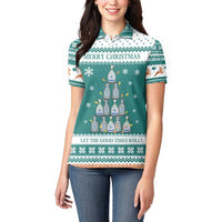 Sanitizer Merry Christmas Women Polo Shirt Xmas Holiday Patterns - Wonder Print Shop