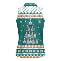 Sanitizer Merry Christmas Women Sleeveless Polo Shirt Xmas Holiday Patterns - Wonder Print Shop