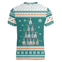Sanitizer Merry Christmas Women V-Neck T-Shirt Xmas Holiday Patterns - Wonder Print Shop