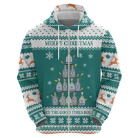 Sanitizer Merry Christmas Zip Hoodie Xmas Holiday Patterns - Wonder Print Shop