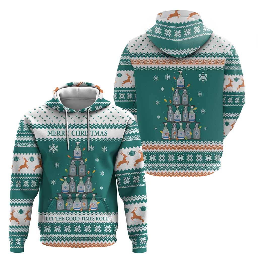 Sanitizer Merry Christmas Zip Hoodie Xmas Holiday Patterns - Wonder Print Shop