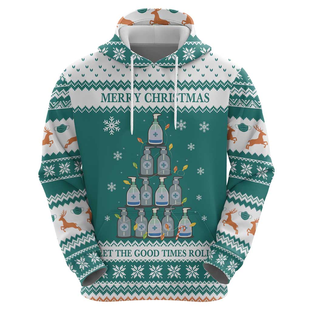 Sanitizer Merry Christmas Zip Hoodie Xmas Holiday Patterns - Wonder Print Shop