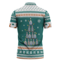 Sanitizer Merry Christmas Zipper Polo Shirt Xmas Holiday Patterns - Wonder Print Shop
