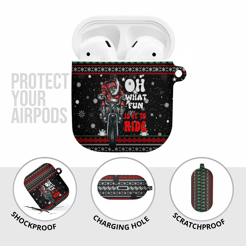 Santa And Motor Christmas AirPods Case Xmas Holiday Patterns - Wonder Print Shop
