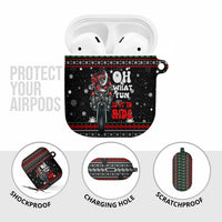 Santa And Motor Christmas AirPods Case Xmas Holiday Patterns - Wonder Print Shop