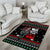 Santa And Motor Christmas Area Rug Xmas Holiday Patterns - Wonder Print Shop