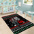 Santa And Motor Christmas Area Rug Xmas Holiday Patterns - Wonder Print Shop