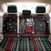 Santa And Motor Christmas Back Car Seat Cover Xmas Holiday Patterns - Wonder Print Shop