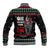 Santa And Motor Christmas Baseball Jacket Xmas Holiday Patterns - Wonder Print Shop