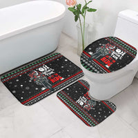 Santa And Motor Christmas Bathroom Set Xmas Holiday Patterns - Wonder Print Shop