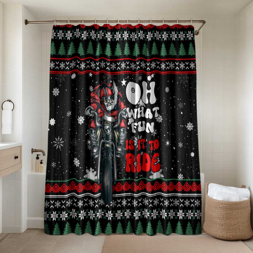 Santa And Motor Christmas Bathroom Set Xmas Holiday Patterns - Wonder Print Shop