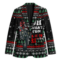 Santa And Motor Christmas Blazer Xmas Holiday Patterns - Wonder Print Shop