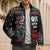 Santa And Motor Christmas Bomber Puffer Jacket Xmas Holiday Patterns - Wonder Print Shop