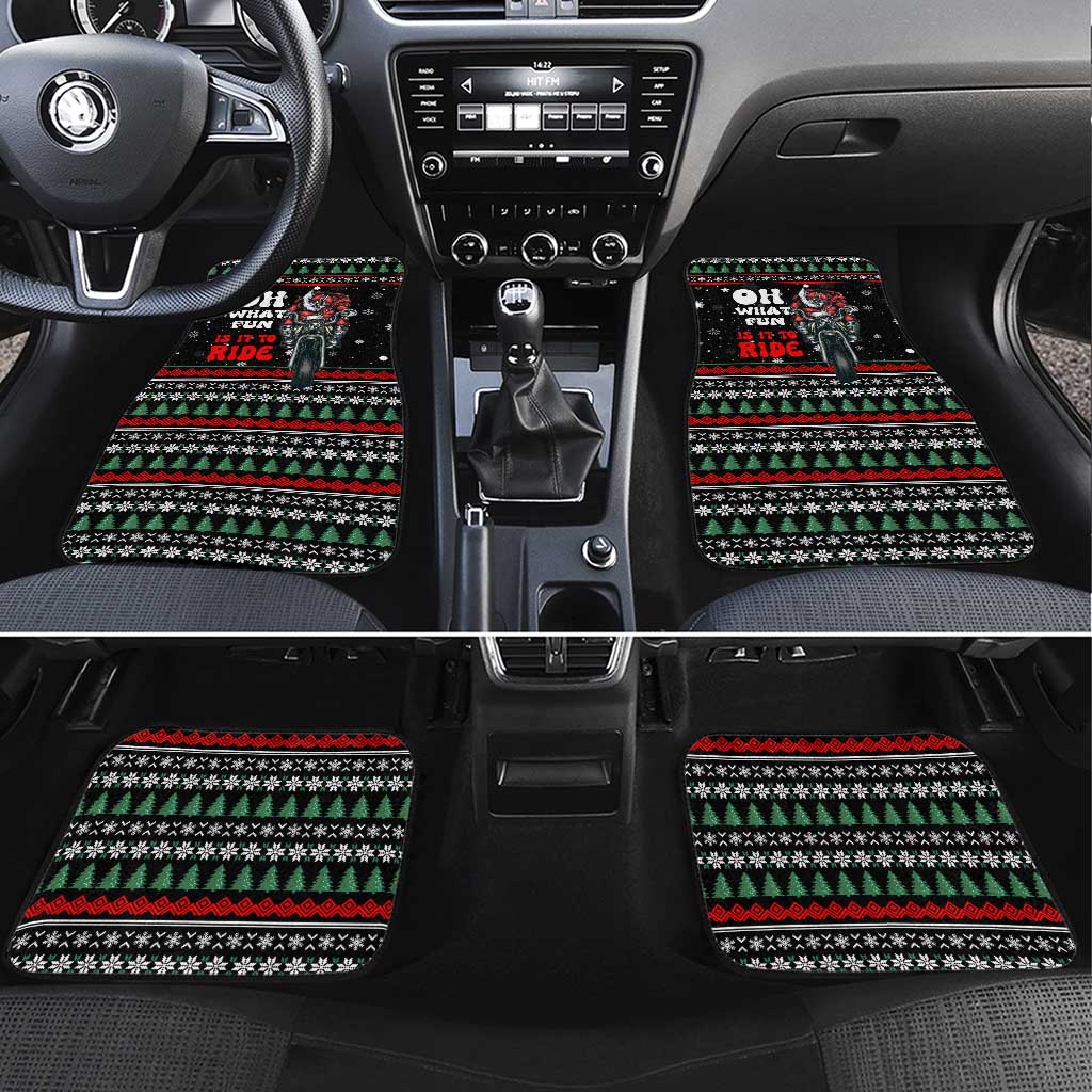 Santa And Motor Christmas Car Mats Xmas Holiday Patterns - Wonder Print Shop