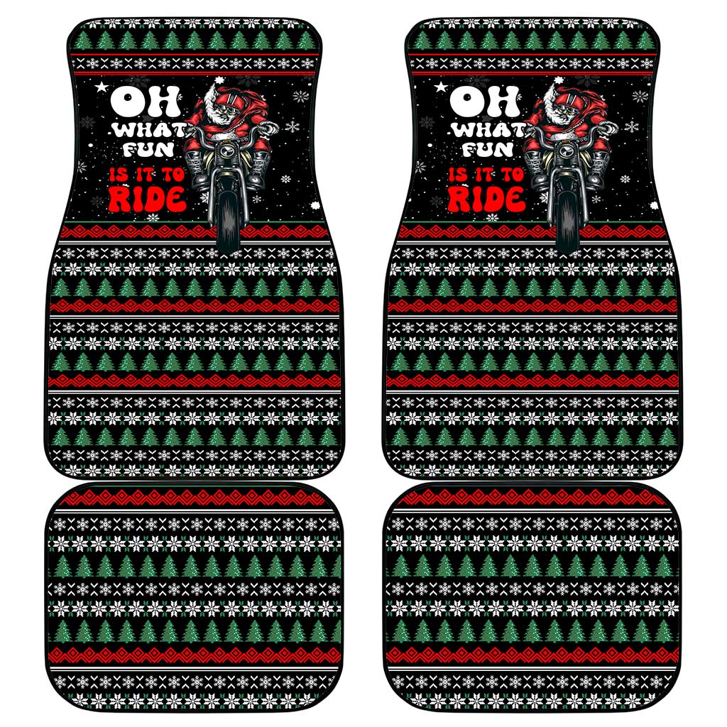 Santa And Motor Christmas Car Mats Xmas Holiday Patterns - Wonder Print Shop