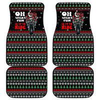 Santa And Motor Christmas Car Mats Xmas Holiday Patterns - Wonder Print Shop