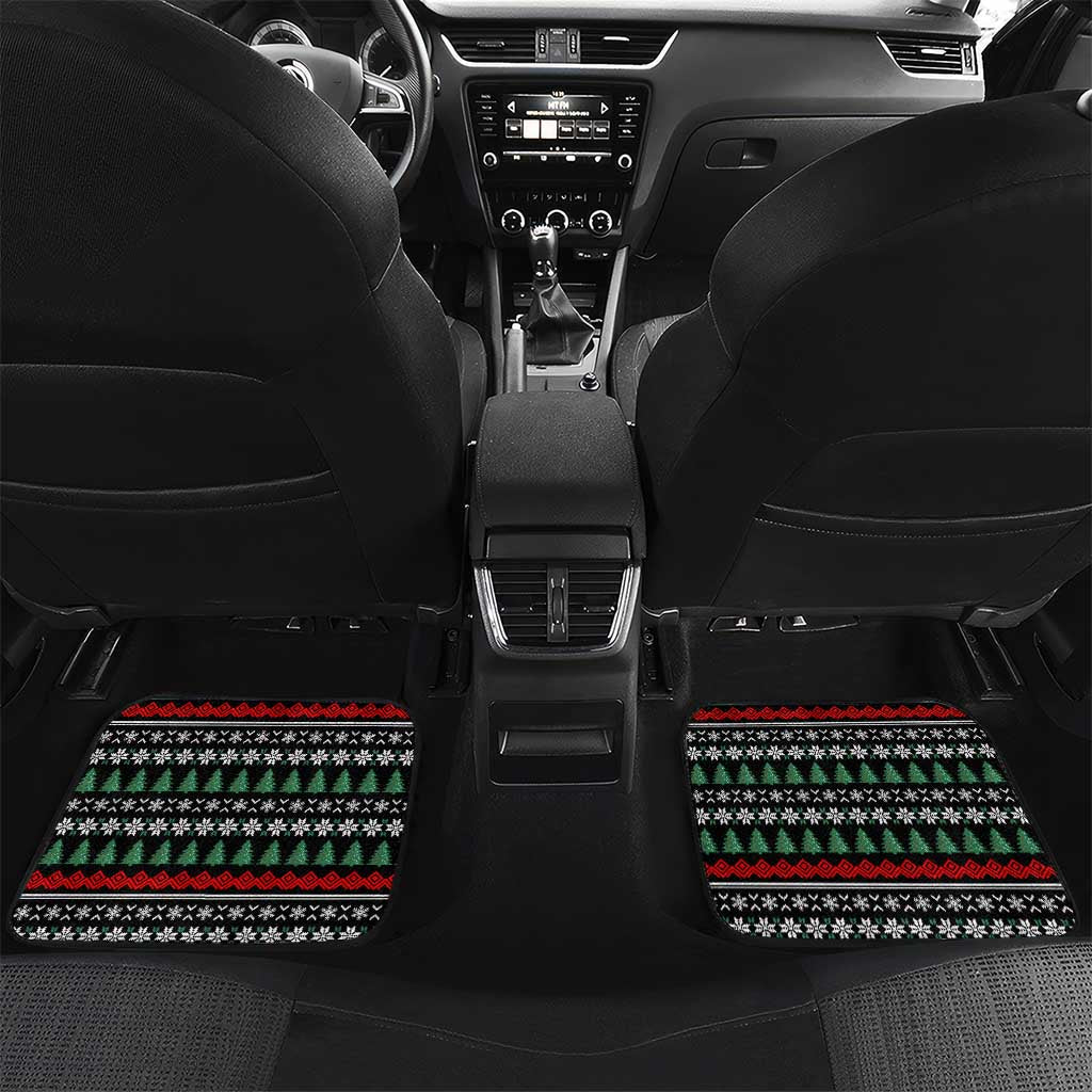 Santa And Motor Christmas Car Mats Xmas Holiday Patterns - Wonder Print Shop