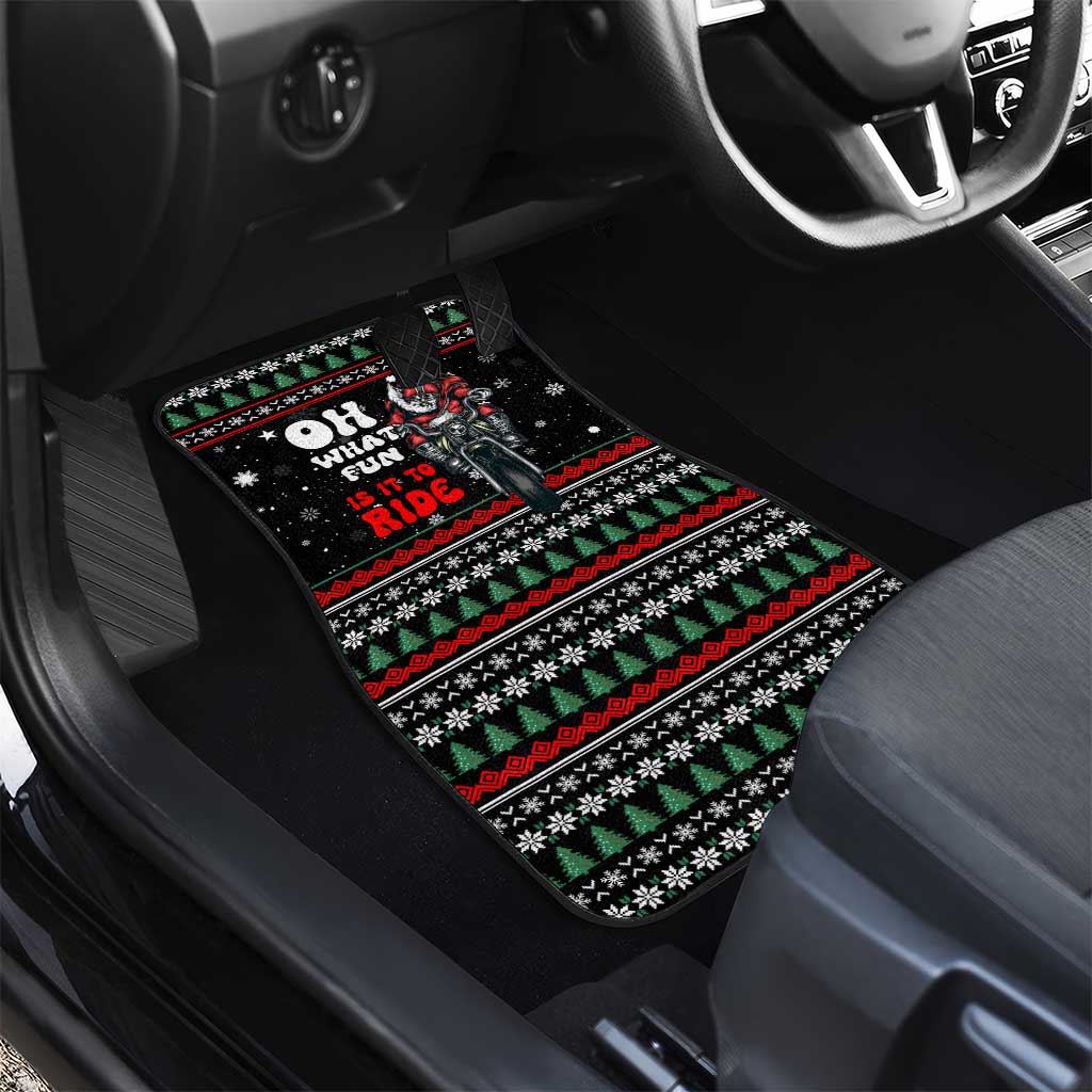 Santa And Motor Christmas Car Mats Xmas Holiday Patterns - Wonder Print Shop