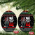 Santa And Motor Christmas Ceramic Ornament Xmas Holiday Patterns - Wonder Print Shop