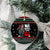 Santa And Motor Christmas Ceramic Ornament Xmas Holiday Patterns - Wonder Print Shop