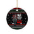 Santa And Motor Christmas Ceramic Ornament Xmas Holiday Patterns - Wonder Print Shop