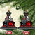 Santa And Motor Christmas Ceramic Ornament Xmas Holiday Patterns - Wonder Print Shop