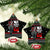 Santa And Motor Christmas Ceramic Ornament Xmas Holiday Patterns - Wonder Print Shop