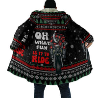 Santa And Motor Christmas Cloak Xmas Holiday Patterns - Wonder Print Shop