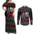 Santa And Motor Christmas Couples Matching Off Shoulder Maxi Dress and Long Sleeve Button Shirt Xmas Holiday Patterns - Wonder Print Shop