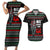 Santa And Motor Christmas Couples Matching Short Sleeve Bodycon Dress and Hawaiian Shirt Xmas Holiday Patterns - Wonder Print Shop