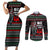 Santa And Motor Christmas Couples Matching Short Sleeve Bodycon Dress and Long Sleeve Button Shirt Xmas Holiday Patterns - Wonder Print Shop