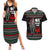 Santa And Motor Christmas Couples Matching Summer Maxi Dress and Hawaiian Shirt Xmas Holiday Patterns - Wonder Print Shop