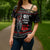 Santa And Motor Christmas Cross Shoulder Shirt Xmas Holiday Patterns - Wonder Print Shop