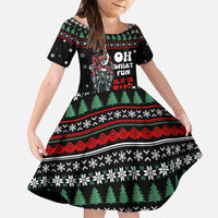 Santa And Motor Christmas Family Matching Long Sleeve Bodycon Dress and Hawaiian Shirt Xmas Holiday Patterns - Wonder Print Shop