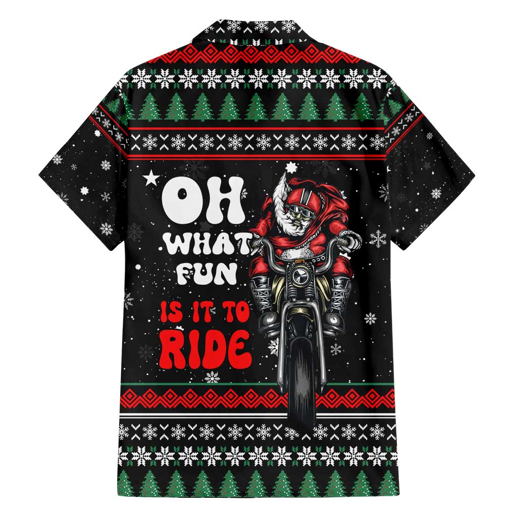 Santa And Motor Christmas Family Matching Long Sleeve Bodycon Dress and Hawaiian Shirt Xmas Holiday Patterns - Wonder Print Shop